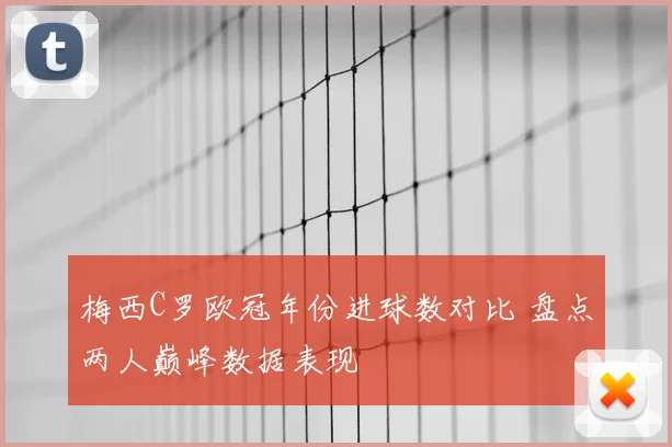 梅西C罗欧冠年份进球数对比 盘点两人巅峰数据表现